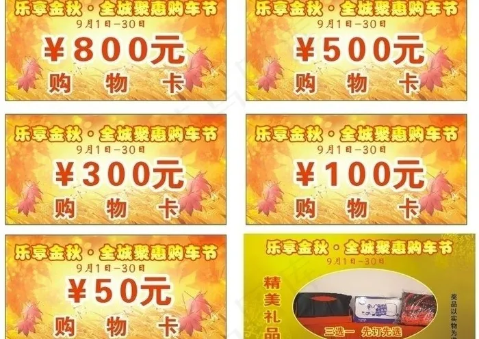 购物卡优惠券图片(210X297)cdr矢量模版下载