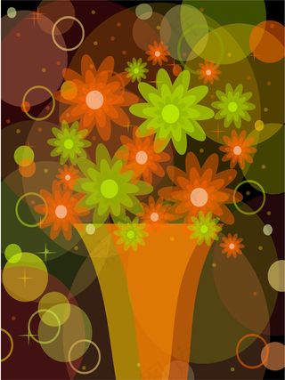 矢量精美花卉幻彩素材