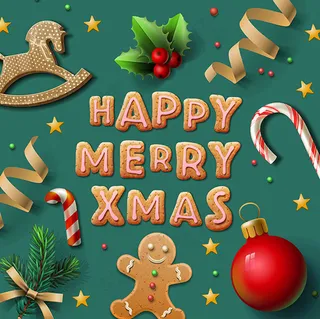 时尚圣诞节字体设计矢量素材