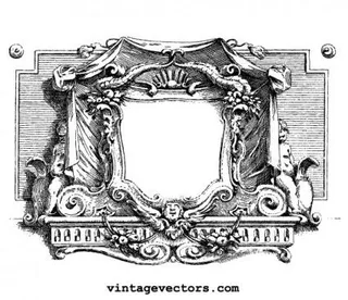 老式的涡卷装饰矢量图形