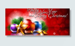 精美圣诞装饰背景矢量素材二