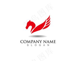 红色飞马logo标志