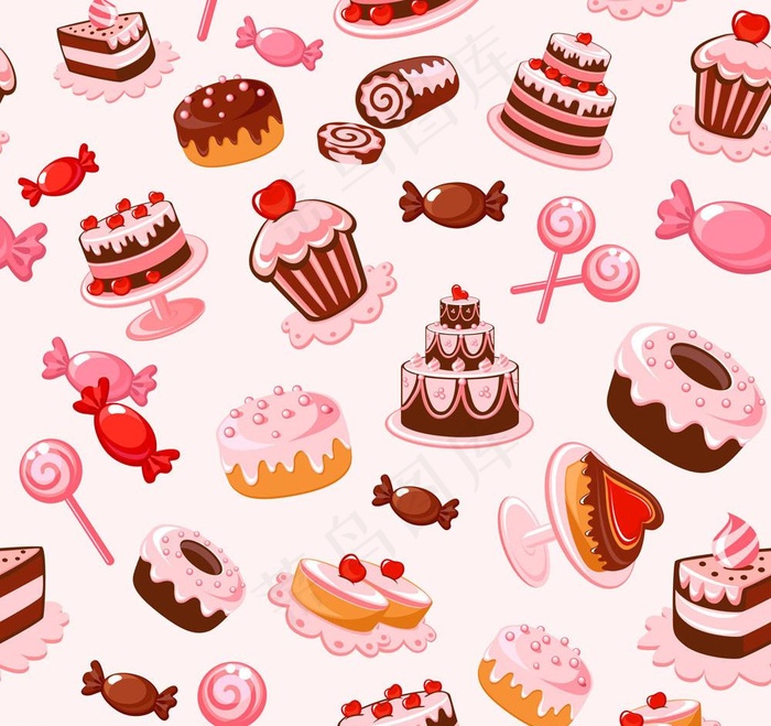 卡通甜点背景图片