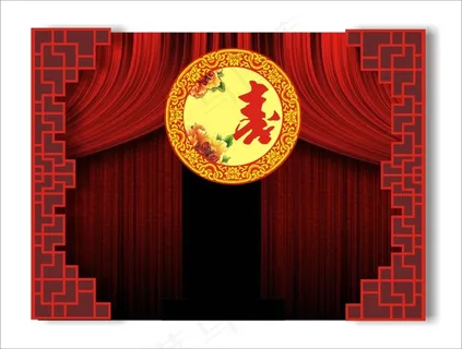 古典花纹中式宴席背景 古典花纹中式宴席背景