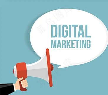 数字营销商务插画矢量素材图片
