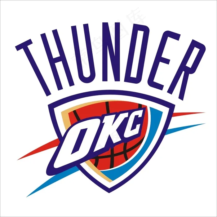 美国NBA雷霆队队标标志logocdr矢量模版下载