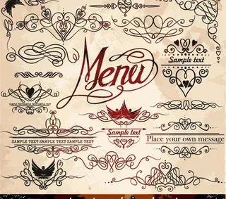 欧式花纹边框装饰图片