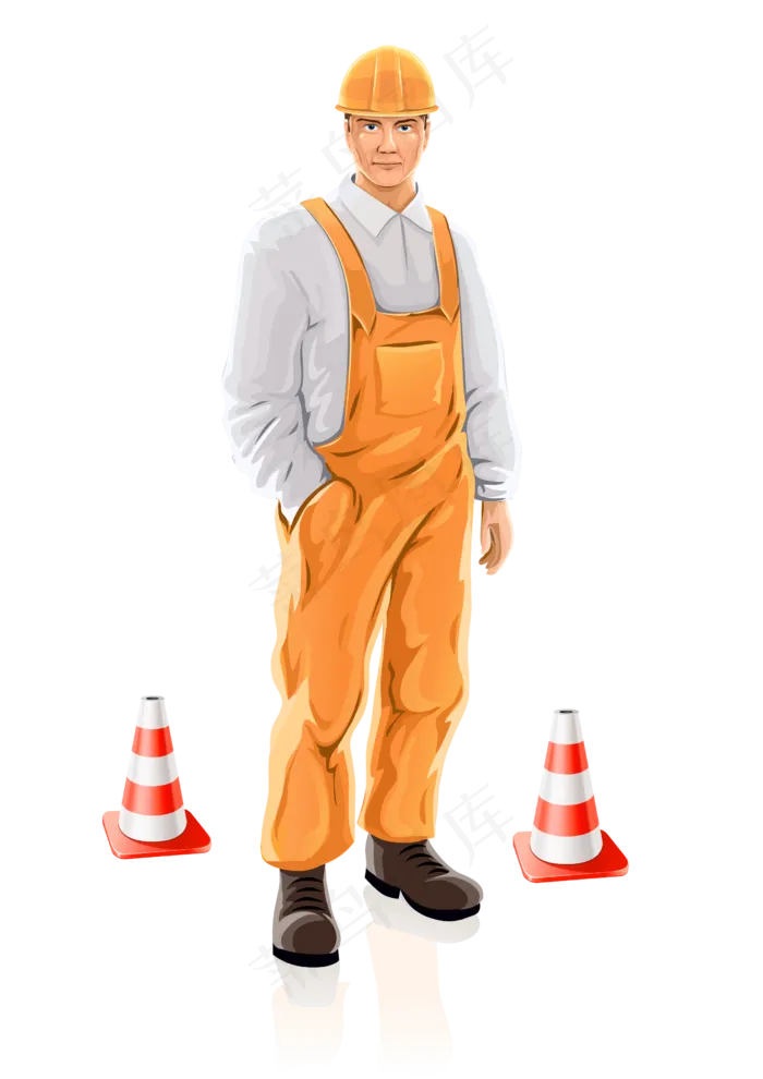 安全生产月海报板报工人漫画人物pp...(2161X2525)