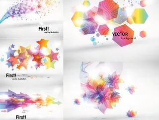 幻彩光线图形矢量素材