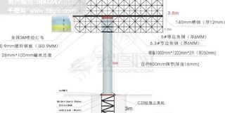 t型结构户外广告牌效果图