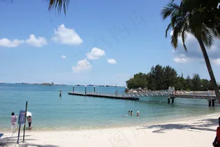 圣淘沙海滩图片