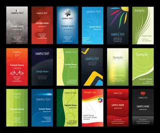 清爽底色名片卡片模版矢量素材