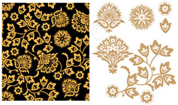 金色花蕾矢量素材