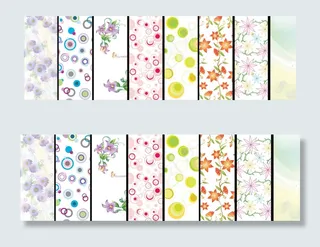 精美花卉花朵移门图案PSD素材