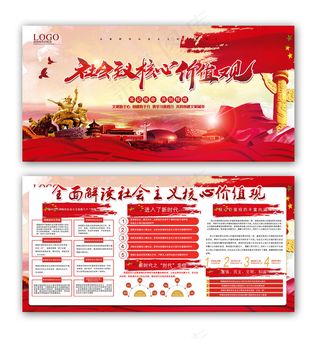 全面解读*核心价值观党建党课党政团建共产党海报展板