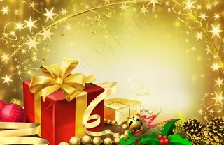 圣诞贺卡psd分层素材1款