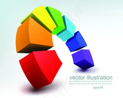 立体科技背景矢量素材