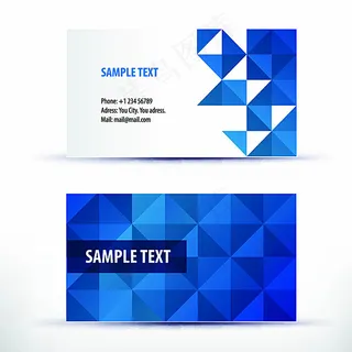 高档蓝色名片图片