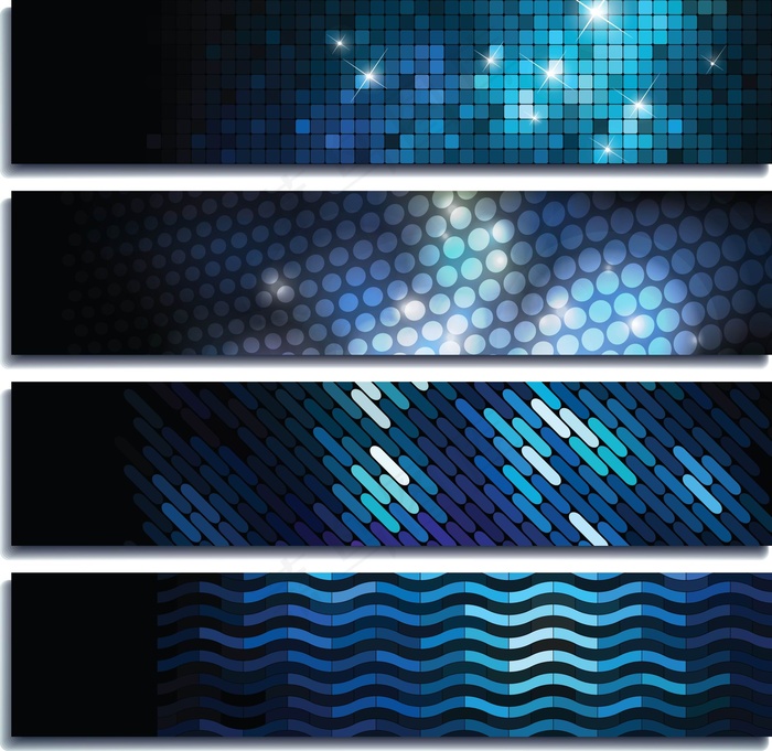 明暗变换时尚横幅矢量图 AI