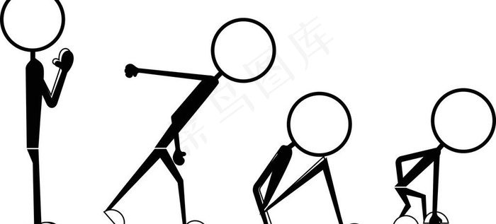 卡通小人图片eps,ai矢量模版下载
