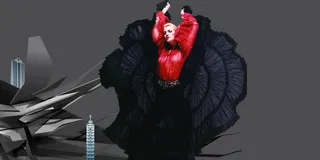 黑色裙摆美女房地产主题PSD分层素...