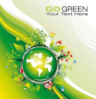 格林卡通矢量格林极极性的水滴