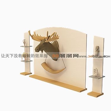 3D背景墙模型