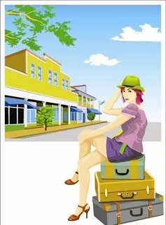 矢量休闲女性素材