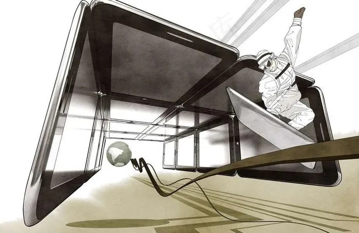 手机隧道图片(4961X3508(DPI:300))psd模版下载