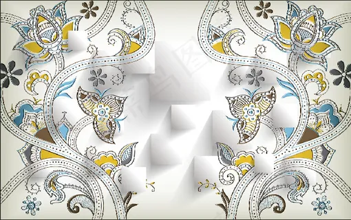 3D欧式花纹