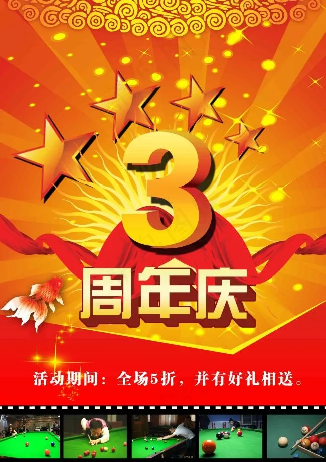周年庆促销海报(2480X3508(DPI:300))psd模版下载