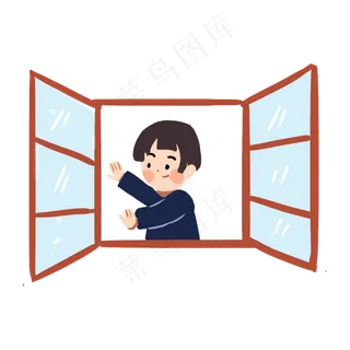 灰色创意开窗通风元素灰色创意开窗通风元素