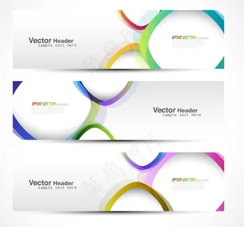 时尚圆形花纹banner图片