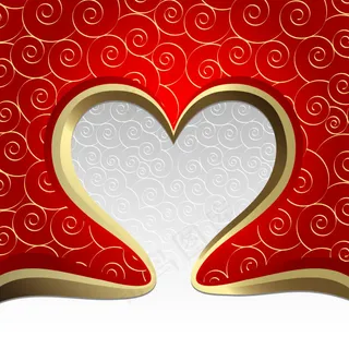 奢华金属质感心形