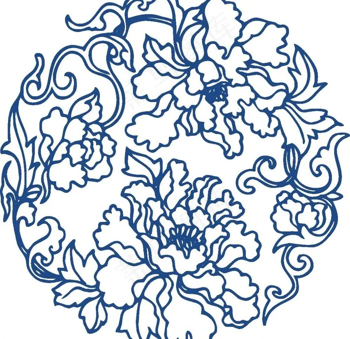 古典花纹图案cdr矢量模版下载
