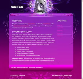 国外音乐网站模版