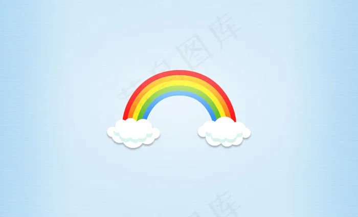 天气控件彩虹图标素材psd模版下载