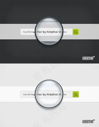 放大镜效果psd素材