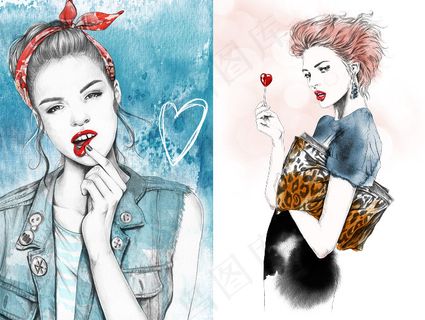 2款时尚女装设计图