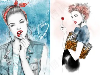 2款时尚女装设计图