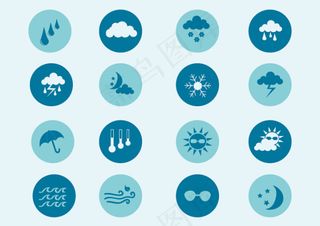 季节天气图标icon矢量