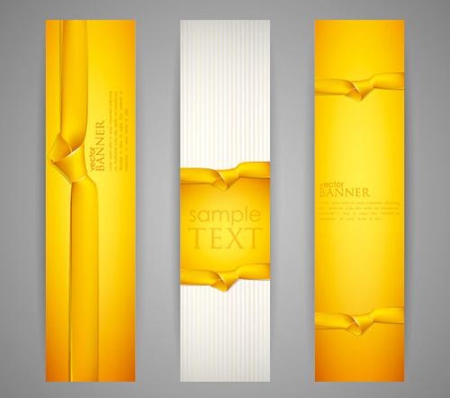 彩带banner设计矢量素材三