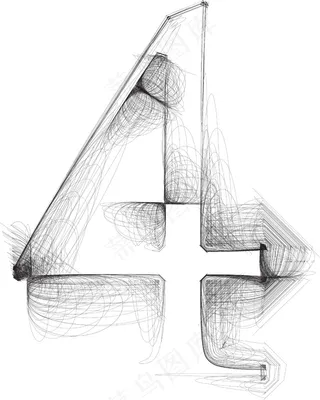 手绘插画矢量字体4号