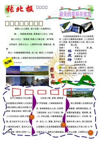 旅游小报(电子小报)模板