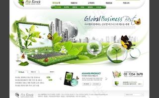 全球商务网页模版图片