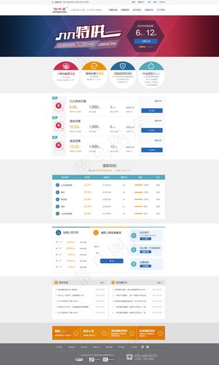 金融P2P网站首页