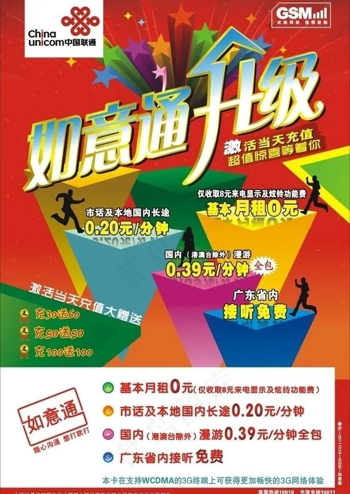 联通如意通升级图片cdr矢量模版下载