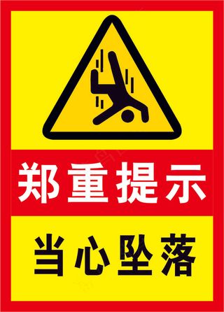 08当心坠落海报警示标志