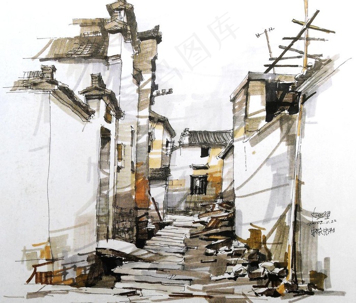 夏克梁手绘图片