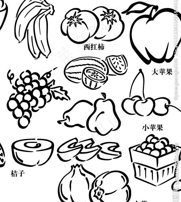 水果蔬菜图片eps,ai矢量模版下载